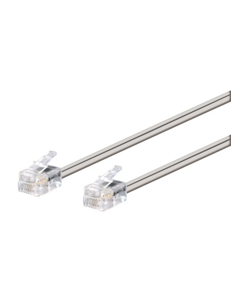 CONEXION MODULAR RJ11 6V/4C MACHO - MACHO, 5.0M BLANCO WIR117