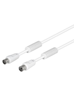 CONEXION DE ANTENA TV MACHO - HEMBRA, CON FERRITAS 2.5MT