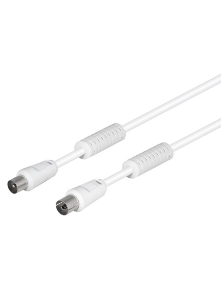 CONEXION DE ANTENA TV MACHO - HEMBRA, CON FERRITAS 2.5MT