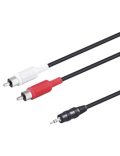 CONEXIÓN 2 RCA MACHO A JACK MACHO 3,5MM