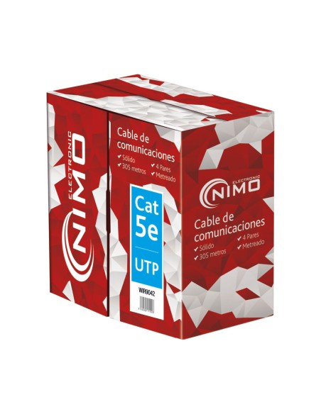 CABLE PARA DATOS UTP CAT.5E RIGIDO INTERIOR, 305M WIR9042