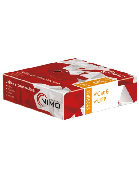 CABLE PARA DATOS UTP CAT.6 RIGIDO INTERIOR, 100M WIR9043