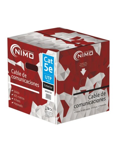 CABLE PARA DATOS UTP CAT.5E RÍGIDO EXTER