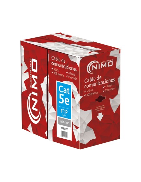 CABLE PARA DATOS FTP CAT.5E RIGIDO INTERIOR, 305M WIR9077