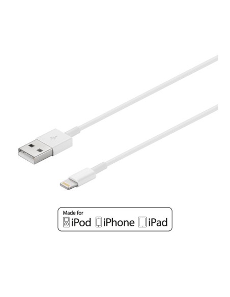 CONEXION USB-A 2.0 A LIGHTNING IPHONE, CARGA Y DATOS WIR961