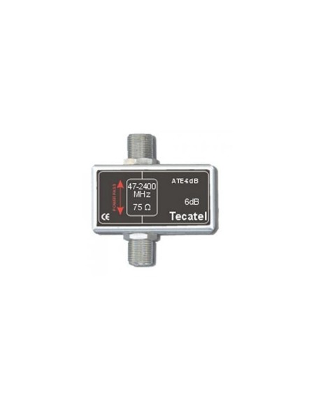 ATENUADOR TECATEL RF+FI, 6 DB FIJO CONEC