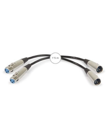 CABLE 2xXLR H-2xXLR M FONESTAR SM-680 1,