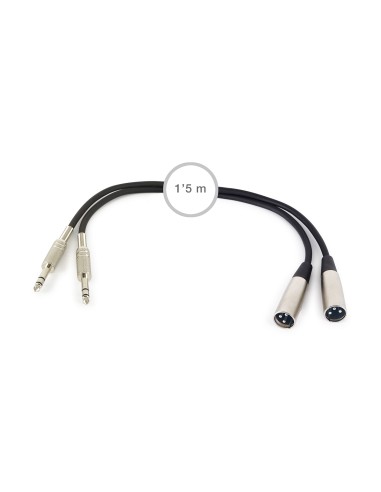 CABLE 2xXLR M-2xJACK 6,35 M ST FONESTAR