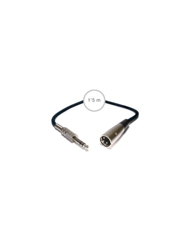 CABLE XLR M-JACK 6,35 M ST FONESTAR SM-6