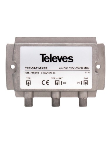 Televes 745210 - Mezclador matv-fi 2e/1s