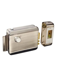 ELECTROMECHANICAL SURFACE LOCK - FAIL SAFE (NC) OPENING MODE - LED STATUS INDICATOR - PROGRAMMABLE SELF-CLOSING - LEFT-HAND OPE