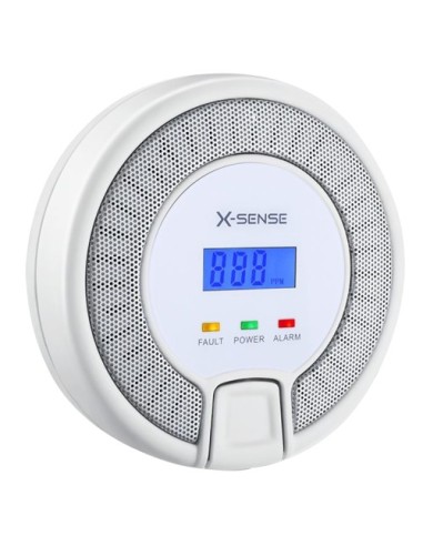 DETECTOR DE CO AUTÓNOMO X-SENSE - BATERÍA REEMPLAZABLE - INDICADOR LUMINOSO DE ALARMA - ALARMA SONORA 85 DB A 3M - BOTÓN DE TEST