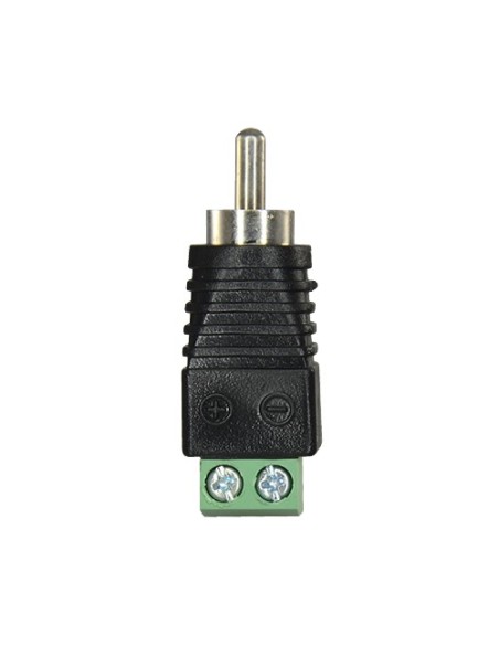 CONECTOR SAFIRE - RCA MACHO - SALIDA +/ DE 2 TERMINALES - 36 MM (FO) - 13 MM (AN) - 5 G