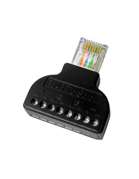 ADAPTADOR DE RJ45 A TERMINAL - CONECTOR RJ45 MACHO - 8 TERMINALES