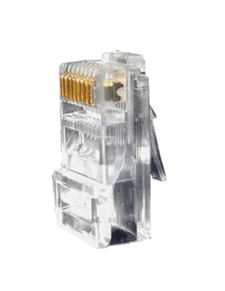 CONECTOR - RJ45 CAT6 PARA CRIMPAR - COMPATIBLE CON CABLE UTP - 20 MM (FO) - 10 MM (AN) - 5 G