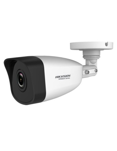 CÁMARA BULLET IP HIKVISION - GAMA HIWATCH - 4 MP | LENTE 2.8 MM - IR 30 M | DWDR  - POE | H.265+ | IP67 - WEB, SOFTWARE CMS, SMA