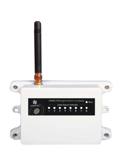 RECEPTOR DE BARRERAS SOLARES INFRARROJAS - 2 ENTRADAS INALÁMBRICAS - 2 SALIDAS CABLEADAS - HASTA 6 DISPOSITIVOS POR ENTRADA - DI