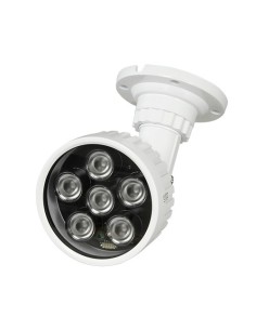 FOCO INFRARROJO DE ALCANCE 100M - ILUMINACIÓN POR LEDS - 850NM, 60° DE APERTURA - 6 LEDS Ø10 - INCLUYE CÉLULA DE FOTOCONTROL - 1