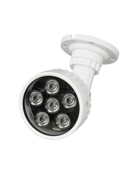 FOCO INFRARROJO DE ALCANCE 100M - ILUMINACIÓN POR LEDS - 850NM, 60° DE APERTURA - 6 LEDS Ø10 - INCLUYE CÉLULA DE FOTOCONTROL - 1
