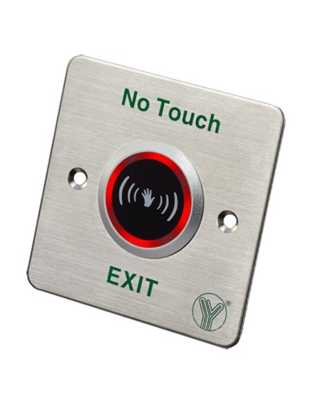BOTÓN DE SALIDA SIN CONTACTO - SENSOR INFRARROJO CON LED INDICADOR - TESTADO 100.000 USOS - NO/NC/COM | EMPOTRADO O SUPERFICIE -
