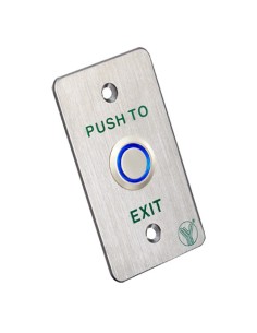 PULSADOR DE LIBERACIÓN DE PUERTA CON LED - USO PROFESIONAL - TESTADO 100.000 USOS - NO/NC/COM | EMPOTRADO O SUPERFICIE - MEDIDAS