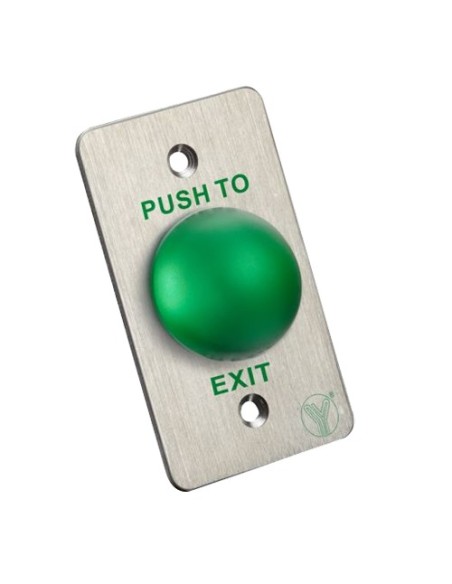 PULSADOR DE LIBERACIÓN DE PUERTA - TIPO SEMIESFERA - TESTADO 500.000 USOS - NO/NC/COM | EMPOTRADO O SUPERFICIE - MEDIDAS 86 (AL)