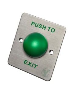 DOOR RELEASE BUTTON - HEMISPHERICAL - TESTED 500.000 USES - NO/NC/COM | FLUSH OR SURFACE MOUNTED - DIMENSIONS 86 (H) X 86 (W) X