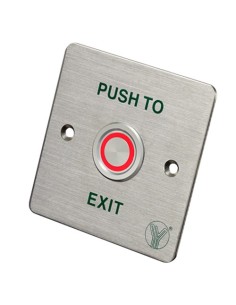 EXIT BUTTON - PIEZOELECTRIC - SUITABLE FOR EXTERIOR IP68 - NO/COM : EMBEDDED OR SURFACE - DIMENSIONS 86 (H) X 86 (W) X 20 (D) M
