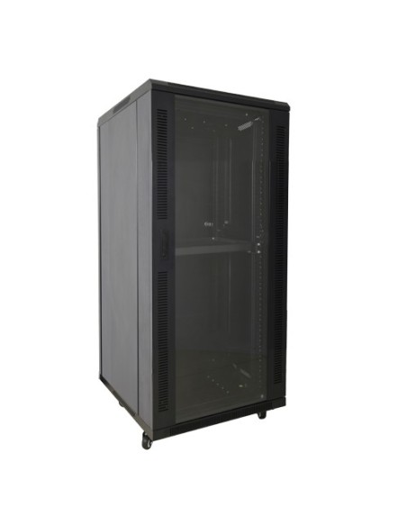 ARMARIO RACK PARA SUELO - HASTA 18U RACK DE 19&QUOT; - HASTA 800 KG DE CARGA - CON VENTILACIÓN Y PASACABLES - 2 VENTILADORES, 2