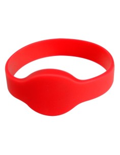 PULSERA DE PROXIMIDAD - ID POR RADIOFRECUENCIA - EM PASIVO | COLOR ROJO - BAJA FRECUENCIA 125 KHZ - DIÁMETRO 65 MM - MÁXIMA SEGU
