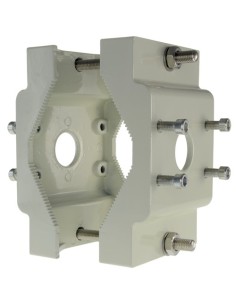 POLE MOUNT BRACKET - DIAMETER RANGE 60~110 MM - MOUNTING HOLES ON BOTH SIDES - VALID FOR EXTERIOR USE - WHITE COLOUR - CABLE PA