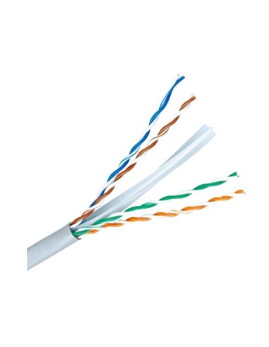 CABLE UTP SAFIRE - CATEGORÍA 6 - ROLLO DE 305 METROS - DIÁMETRO 5.5 MM - COMPATIBLE CON BALUNS - CONDUCTOR OFC, PUREZA 99.9% COB