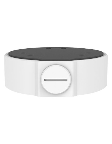 CAJA DE CONEXIONES - PARA CÁMARAS DOMO - APTO PARA USO EXTERIOR - INSTALACIÓN EN TECHO O PARED - PASADOR DE CABLES - COLOR BLANC