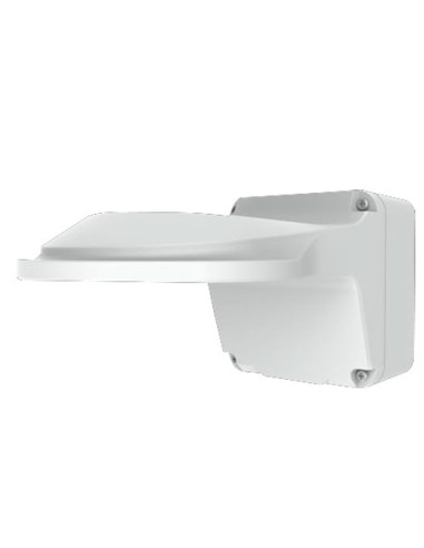 SOPORTE DE PARED - CAJA DE CONEXIONES - APTO PARA USO EN EXTERIOR - COLOR BLANCO - COMPATIBLE CON UNIVIEW - PASADOR DE CABLES