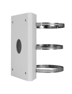 SOPORTE DE MÁSTILES - PARA CÁMARAS UNIVIEW PTZ - APTO PARA USO EN EXTERIOR - COLOR BLANCO - PASADOR DE CABLES - 215 MM (AL) X 17