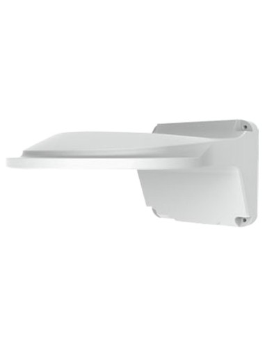 SOPORTE DE PARED - PARA CÁMARAS DOMO - APTO PARA USO EN EXTERIOR - COLOR BLANCO - PASADOR DE CABLES