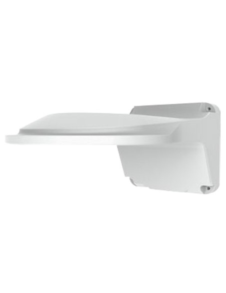 SOPORTE DE PARED - PARA CÁMARAS DOMO - APTO PARA USO EN EXTERIOR - COLOR BLANCO - PASADOR DE CABLES - 126 MM (AL) X 126 (AN) X 2