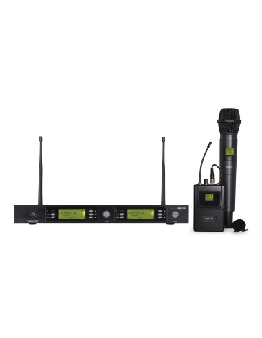 SISTEMA DE MICROFONÍA INALÁMBRICA UHF 2 CANALES FONESTAR MSH-898-512