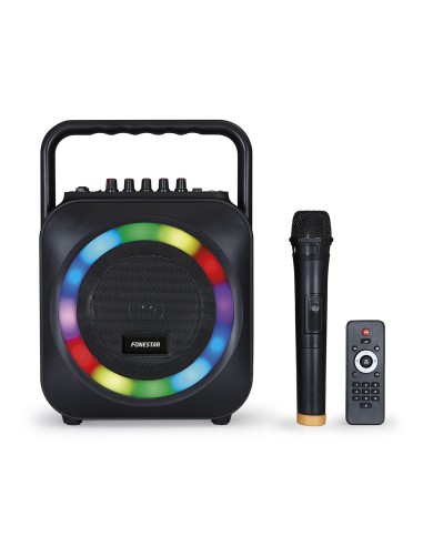 ALTAVOZ PORTÁTIL PARTY KARAOKE FONESTAR BOX-35LED