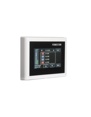 TELECOMANDO PER IL CONTROLLO DEL VOLUME E L'ASSEGNAZIONE DI ZONE E SCENE CON DETRITI TOUCH FONESTAR LIGNUM-12SUB