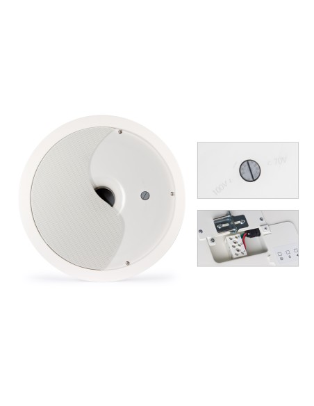 100 V LEITUNGSTRANSFORMATOR DECKENSUBWOOFER LAUTSPRECHER FONESTAR 020-ZM-ZM