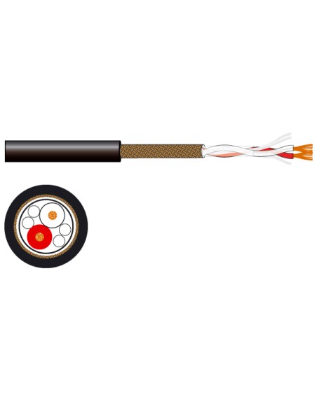 ROLLO DE CABLE MICROFONO/LINEA DE 2 CONDUCTORES FONESTAR CA-90-NEZH