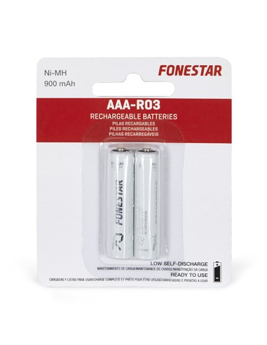 PILAS RECARGABLES NI-MH AAA-R03 FONESTAR F-900AAA