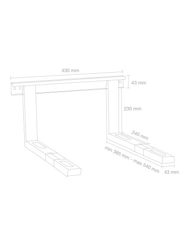 SUPPORTO A MICROONDE REGOLABILE FONESTAR LIGNUM-12SUB
