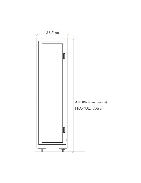ARMARIO RACK 19'' METALICO 40 U FONESTAR FRA-40U