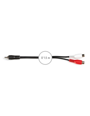 CABLE SEÑAL DE AUDIO RCA MACHO A 2 RCA HEMBRA FONESTAR AA-225