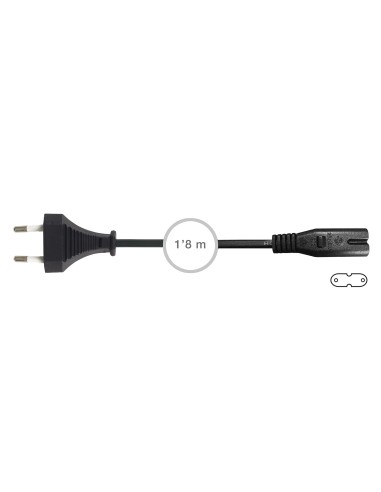 CABLE ALIMENTACIÓN CA EUROPLUG TIPO 8 (IEC C7) FONESTAR SR-448