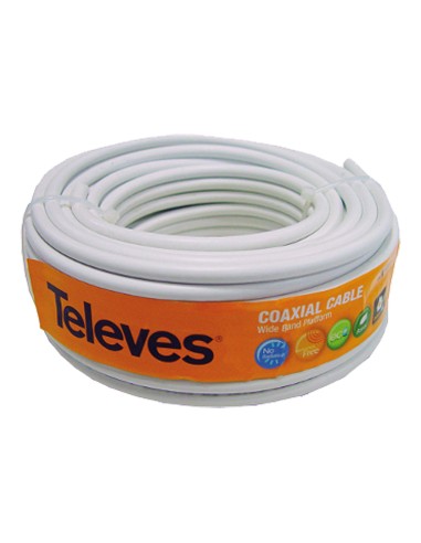 ROHS TELEVES CABLE (ROLLO 20M) COAXIAL TV 75OHM COLOR BLANCO