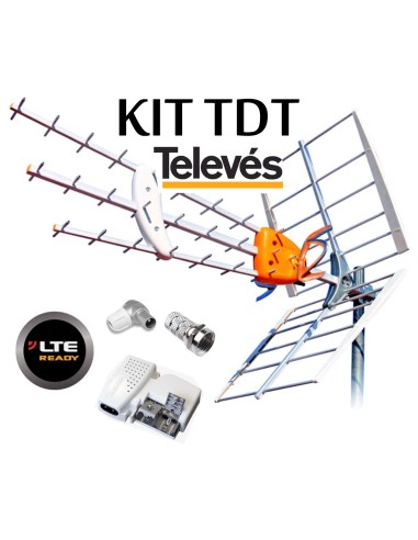 Kit Antena TDT LTE 4G (C21-60) 32dB + Al