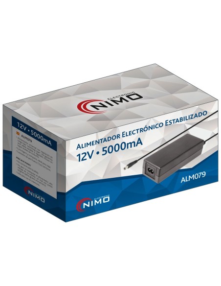 ALIMENTADOR ELECTRONICO UNIVERSAL 12VCC/5A. ALM-079